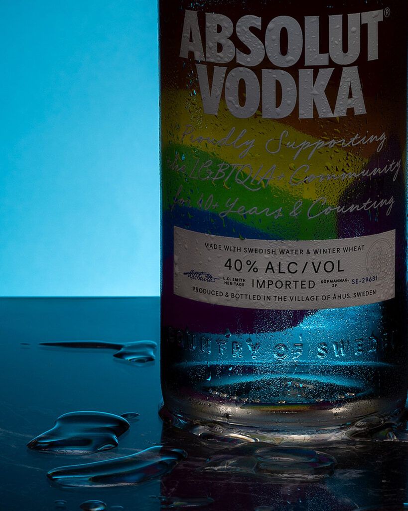 Fotografía creativa de bebidas y botellas